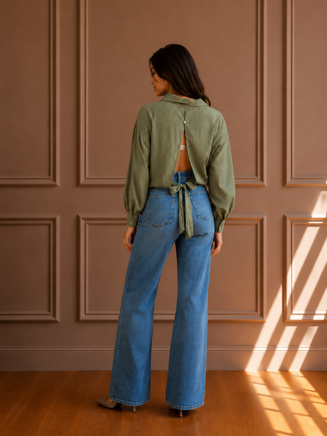 Camicia Aurora con apertura schiena